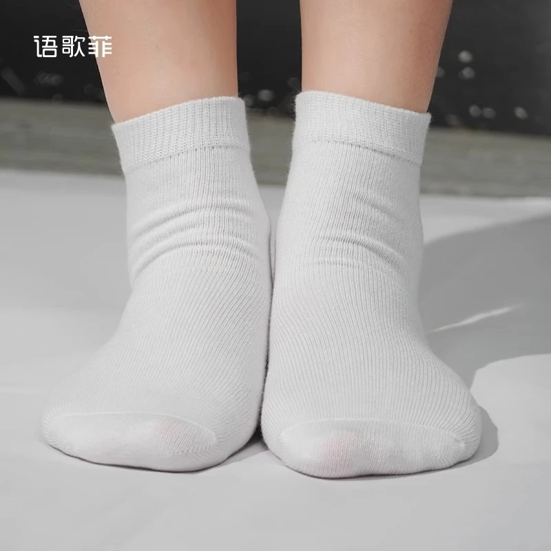 语歌菲拉丁舞专用袜子女童白色棉袜比赛防滑防汗儿童专业舞蹈袜
