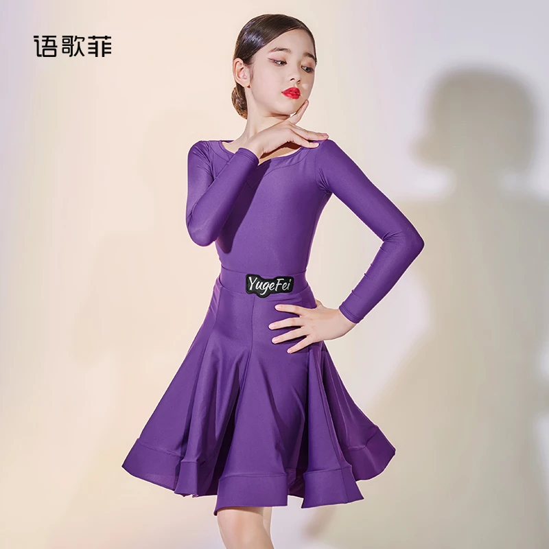 语歌菲拉丁舞服女童专业规定比赛服新款春夏少儿国标舞蹈演出服装