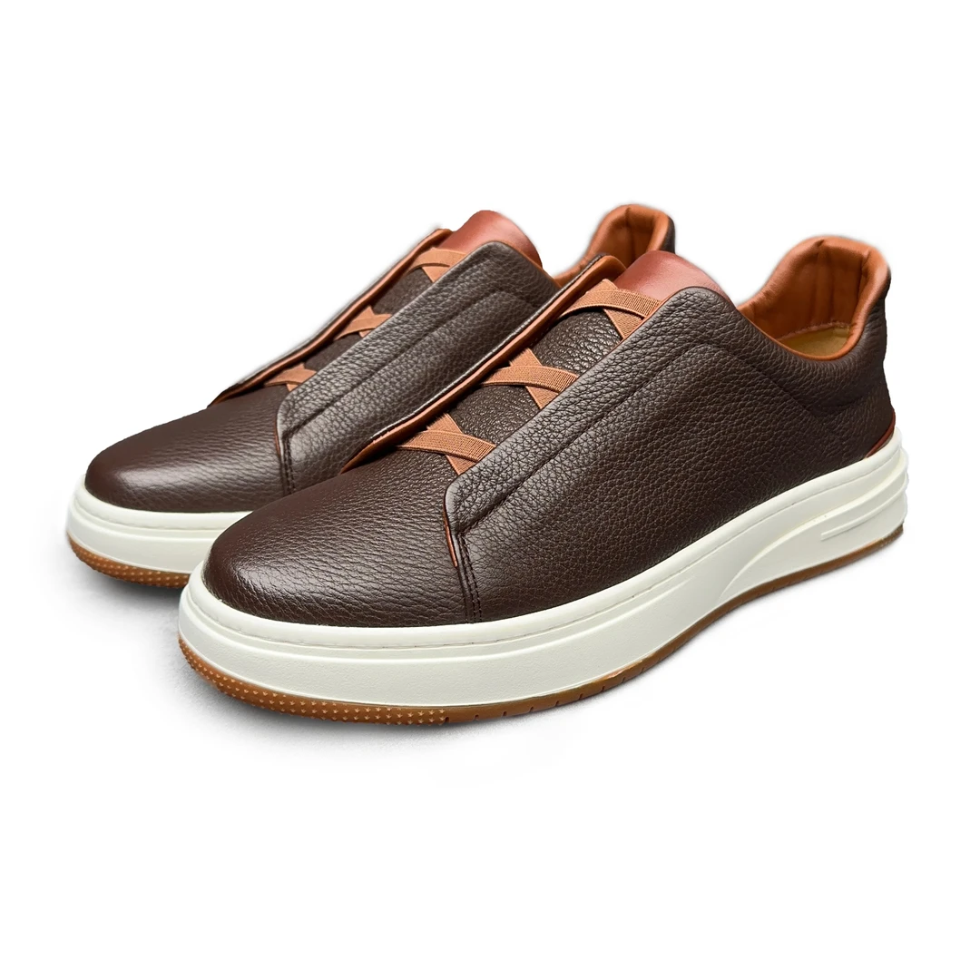 BIEUBRAYR/【骆马红棕】经典款男士板鞋时尚休闲透气透气商务皮鞋