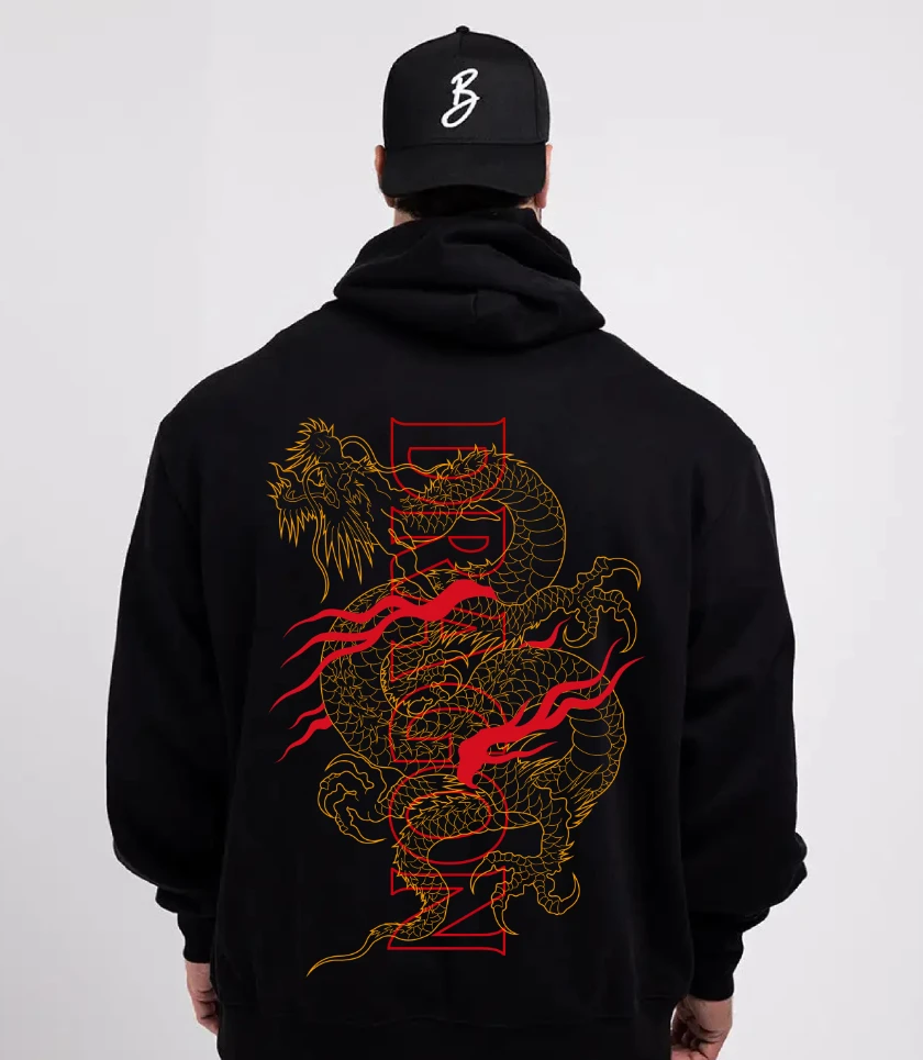 克里斯龙年限定连帽卫衣dragons健身运动美版宽松毛圈套头上衣