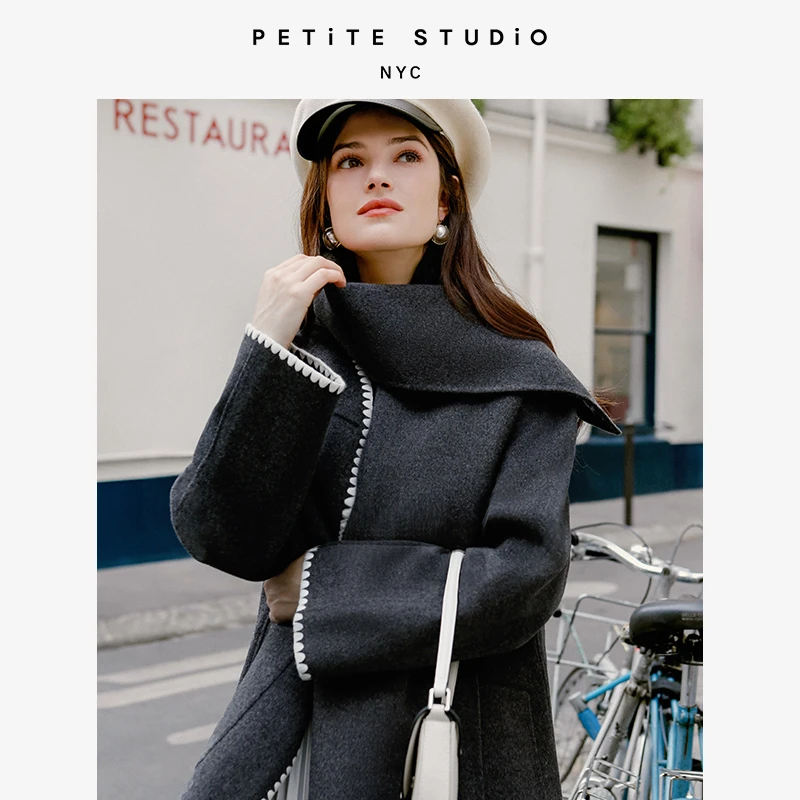 【Petite Studio】Lara深灰色法式复古外套
