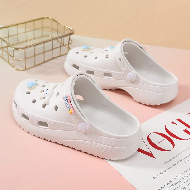 洞洞鞋女夏ins潮新款外穿厚底防滑孕妇包头拖网红踩屎感沙滩凉拖