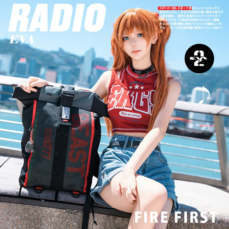 新福音战士周边背包双肩包男大容量防水书包明日香限量女