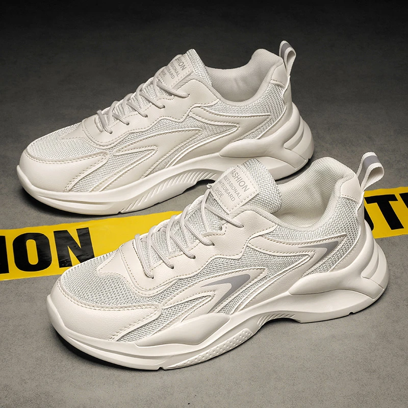 男鞋2025新款夏季透气网面防臭网鞋运动休闲跑步小白老爹潮鞋ins