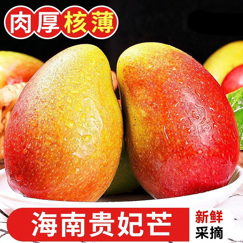 （催熟食用）正宗海南芒果5/8斤新鲜热带贵妃芒果海南芒果贵妃芒