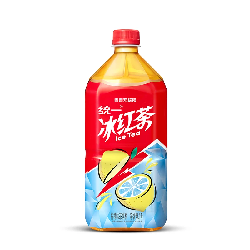 冰红茶（柠檬味红茶饮料） 1升*8瓶 整箱装 柠檬调味茶饮料