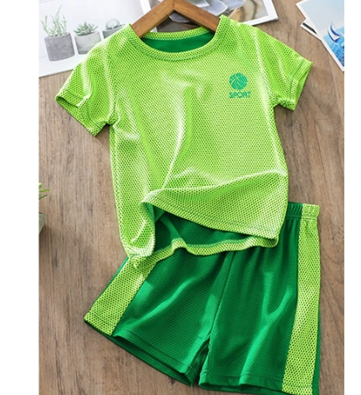 【速干衣套装9.9一套】T恤短裤套装儿童洋气夏季时尚休闲潮流中大童