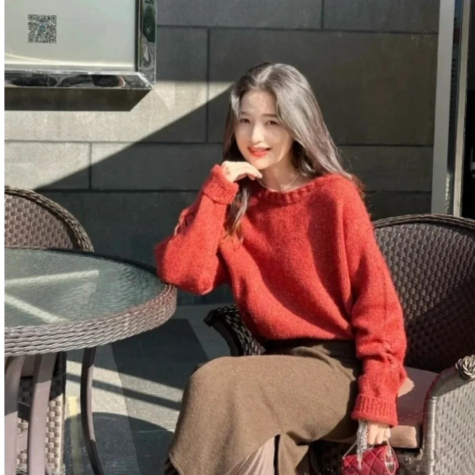 【红豆糯山】慵懒风秋冬新款甜美风时尚ins加厚韩版高领毛衣1399649