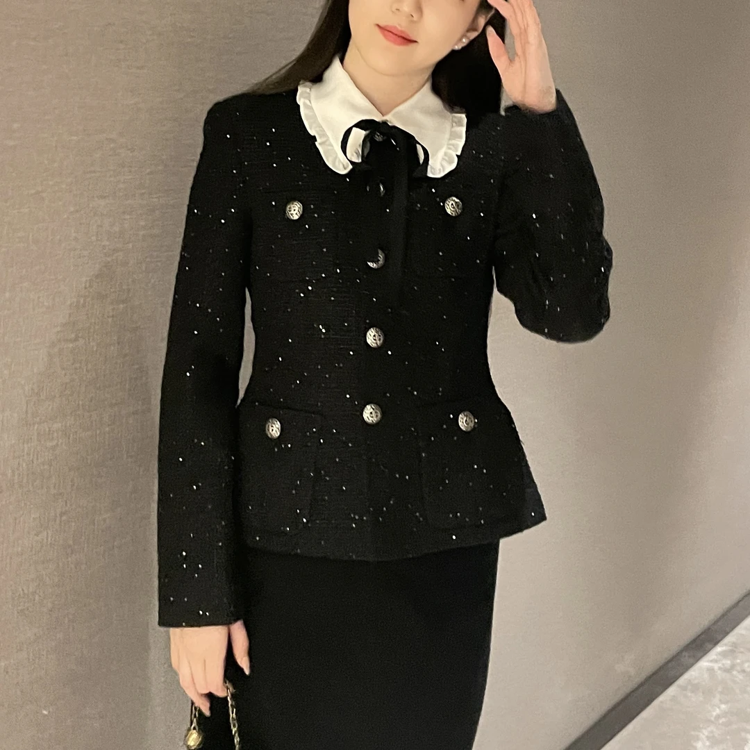 GIRDEAR/哥弟气质时尚百搭小香风外套1400722-4A25511-001