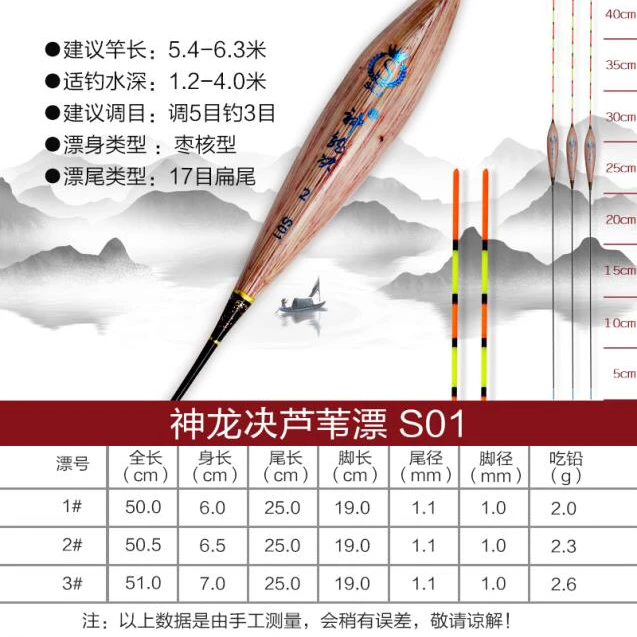 小方正品血芦精品手工芦苇浮漂硬尾垂钓立式