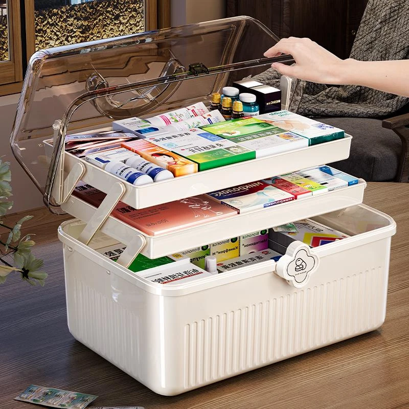 药箱收纳盒家用特大号抽屉式小型便携大号医药箱小药箱家庭医药盒