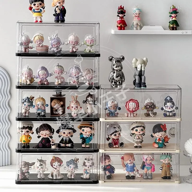 手办收纳盒公仔叠加亚克力透明dora盲盒逃离计划展示架防尘高颜值