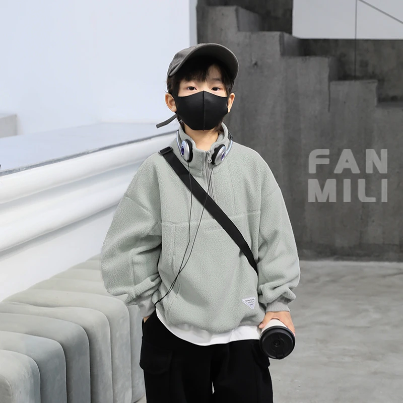 新款范米粒男童卫衣外套上衣洋气休闲长袖