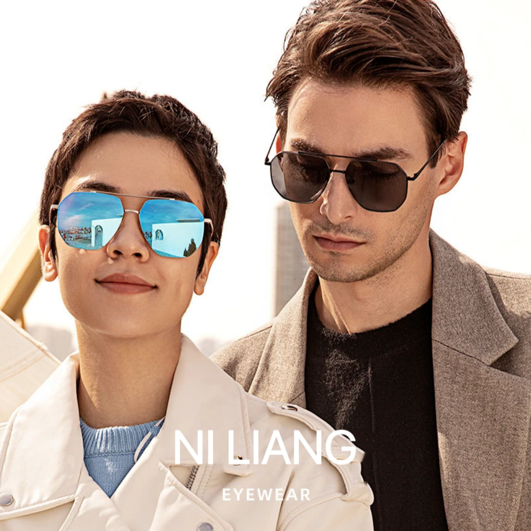 NILIANG妮靓偏光高清耐磨通用眼镜百搭韩版圆脸时尚大框网红潮流