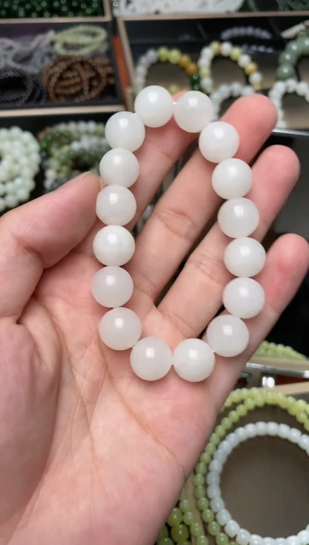 【闪购商品】和田玉手串未镶嵌卡12