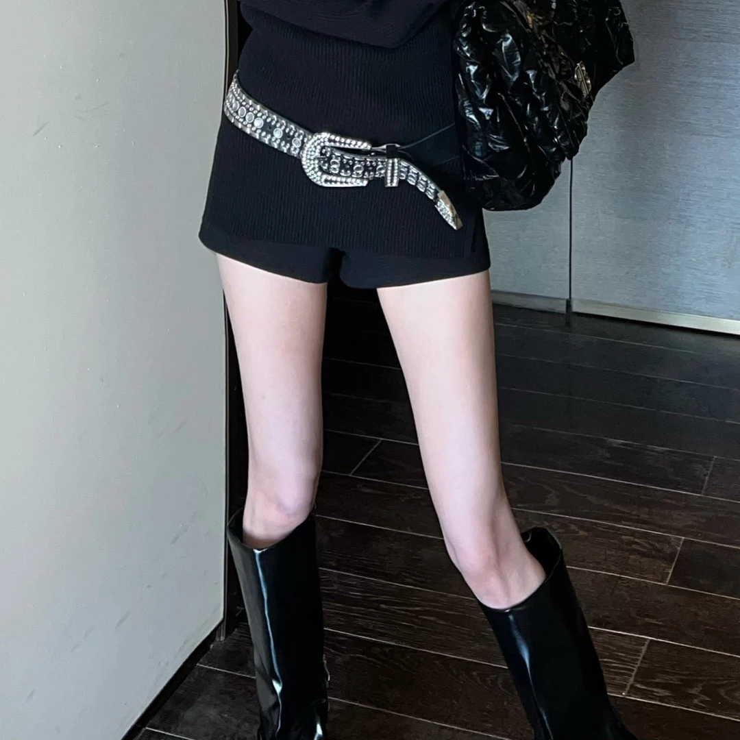 大饼新款【星钻腰带】高级感重工水钻铆钉装饰小众腰带时尚百搭皮带