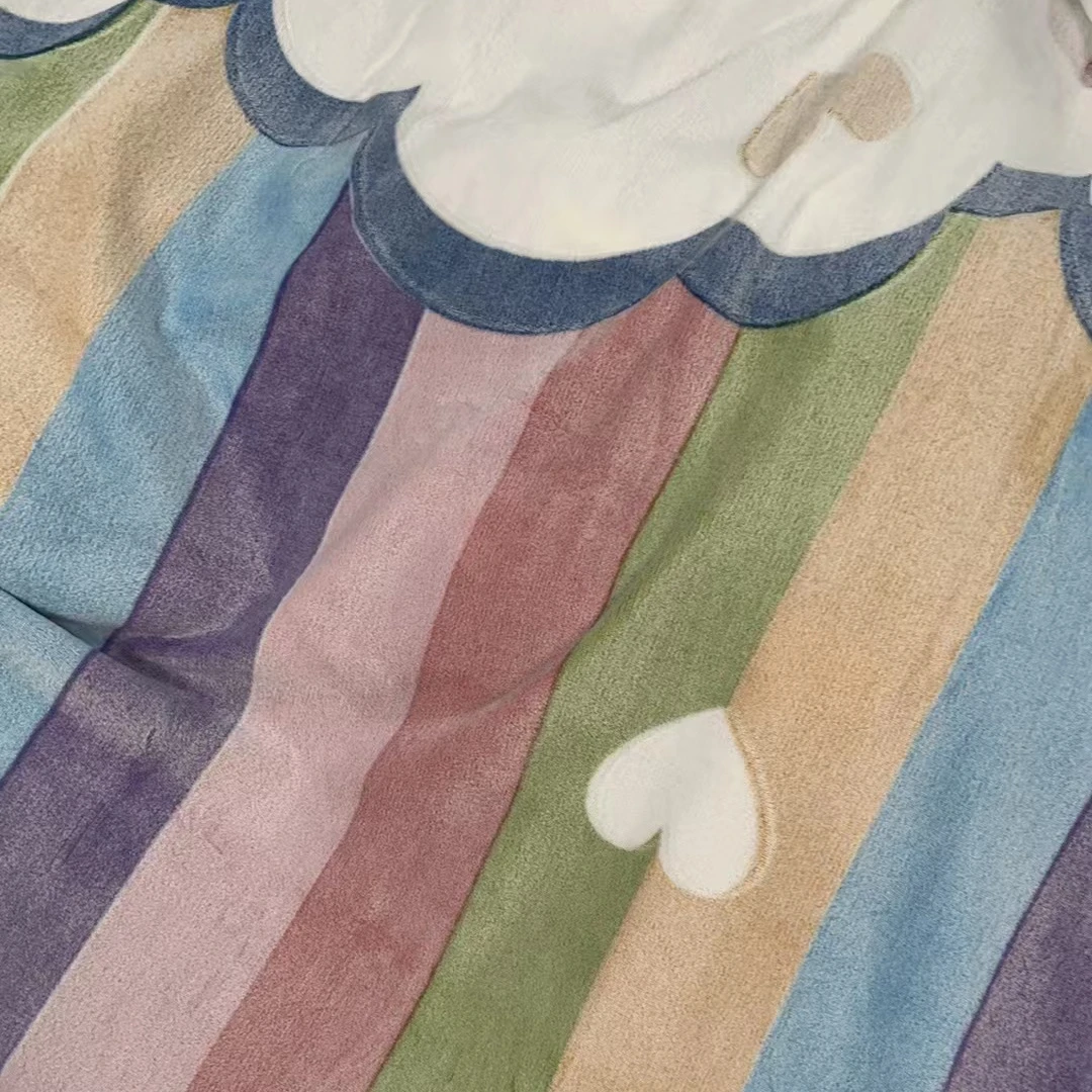 MT-2024390彩虹爱心盖毯230*200