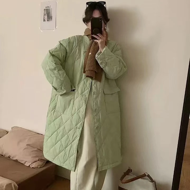 【李姑娘专属】时尚大码女装20019冬季新款长款棉服外套