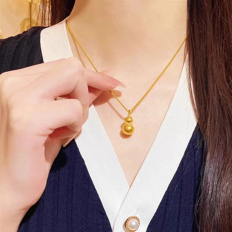 钛钢项链 如意葫芦项链 M扣 肖邦链