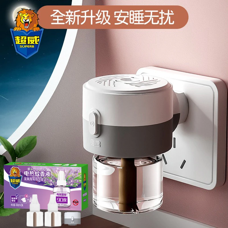 superb/超威电热蚊香液鼠尾草香1器+3瓶加热器家用插电式驱灭蚊液