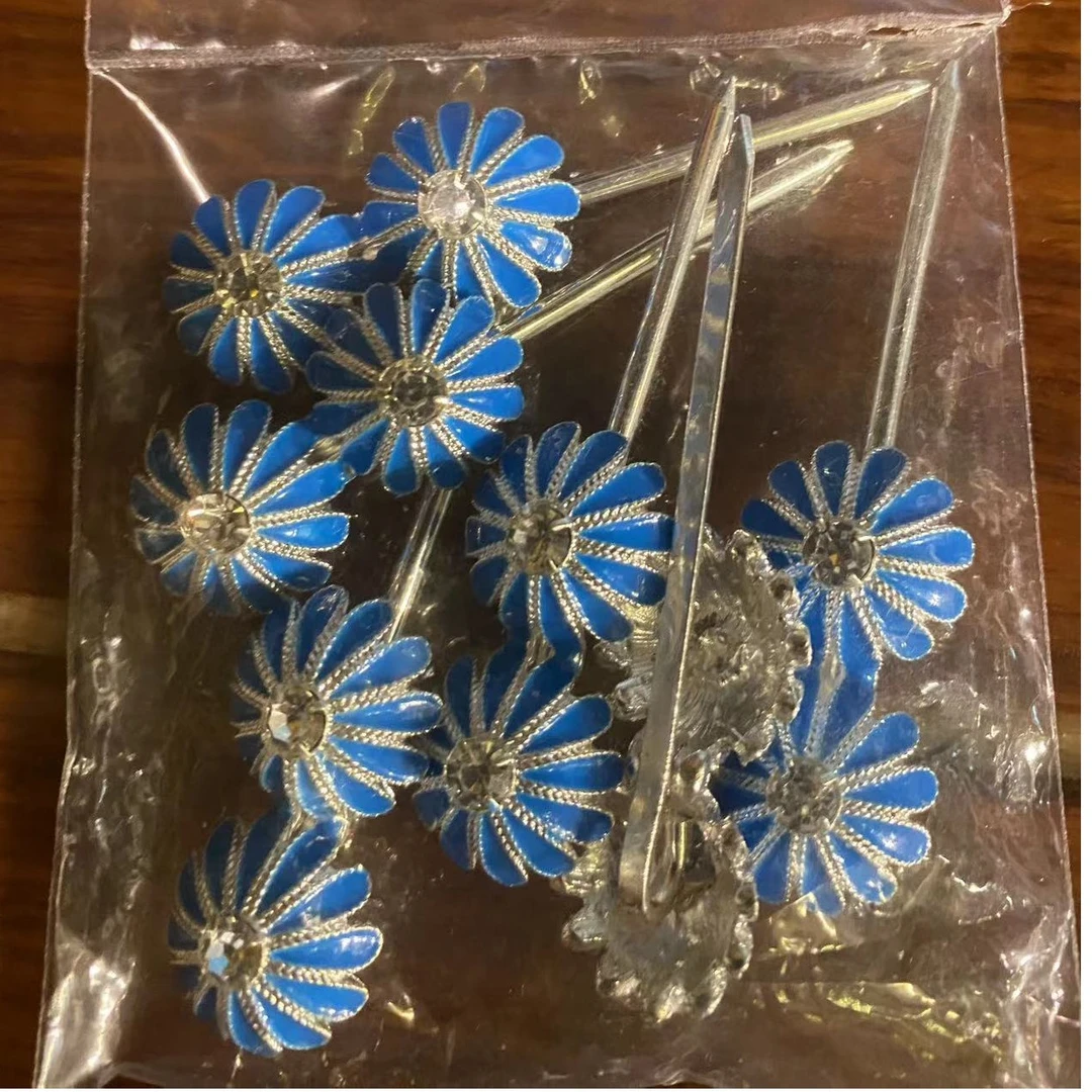 青衣花旦蓝色双钉