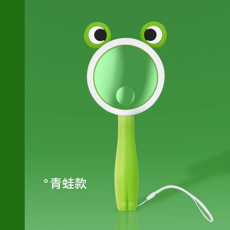 儿童防摔手持式卡通动物放大镜幼儿园科学实验玩具小朋友可爱礼物