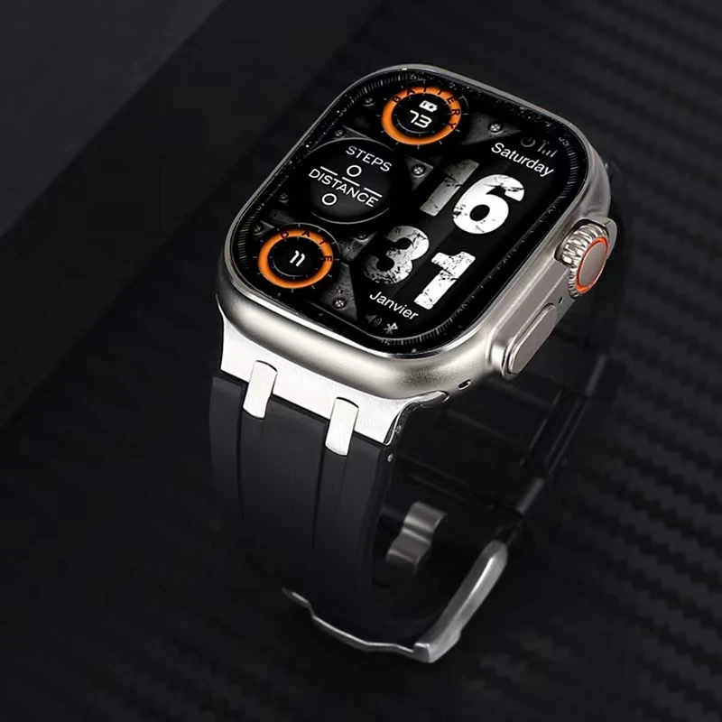 适用applewatch ultra3表带苹果手表S11液态硅胶iwatch运动风个性