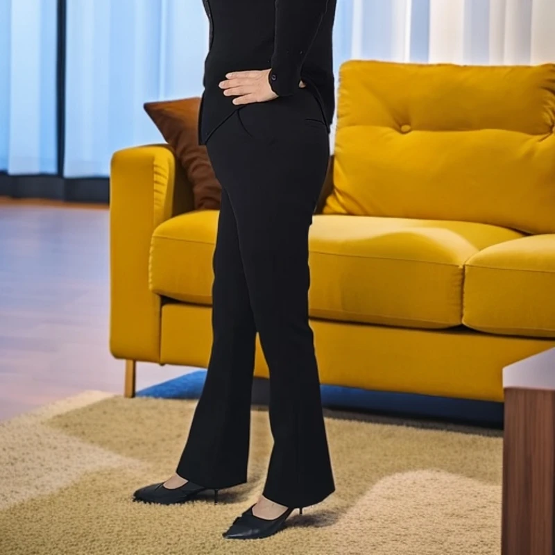 薄款微喇叭裤2024款修身微喇裤弹力微喇裤显瘦时尚外穿休闲百搭