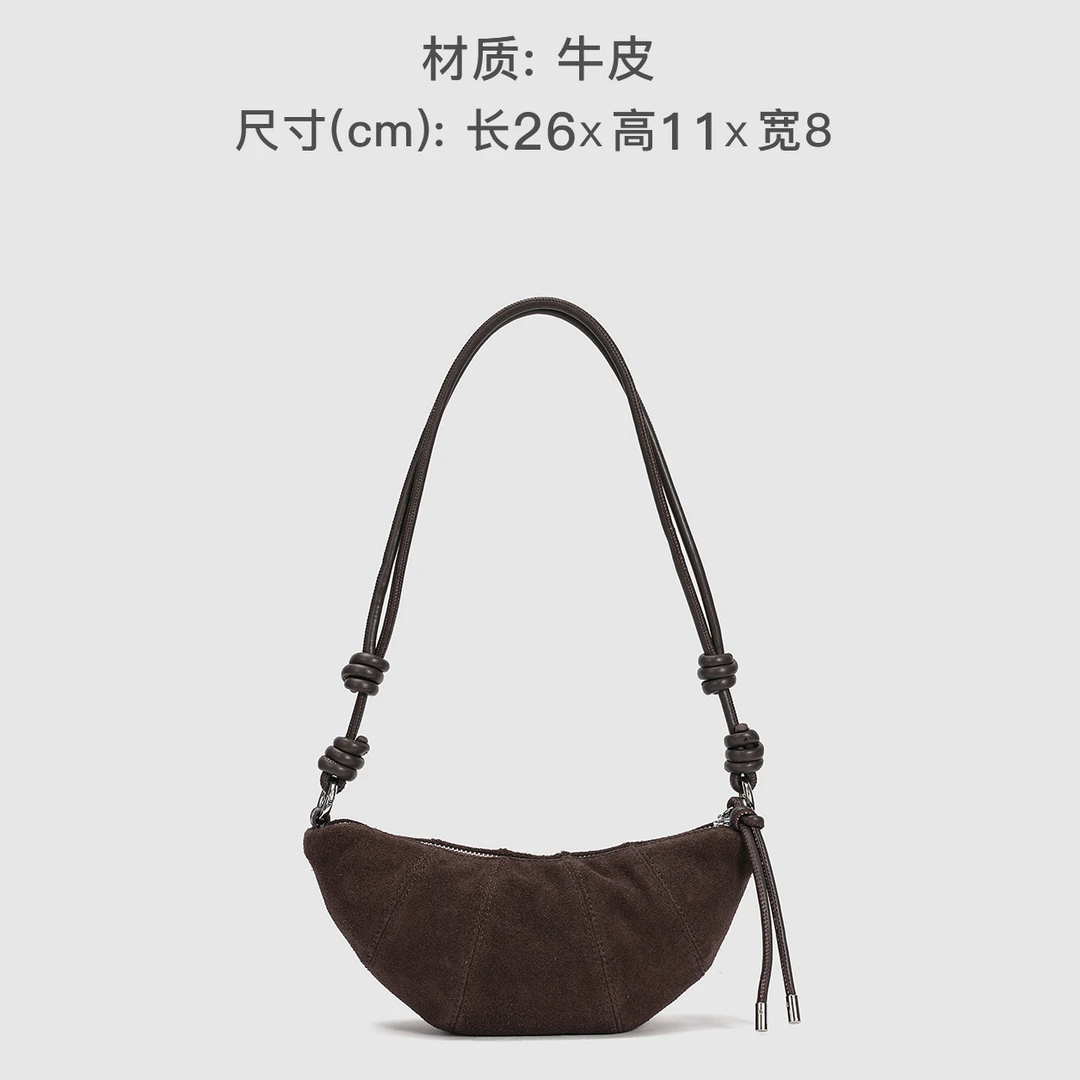 时尚单肩8R769咖啡色轻奢手提包斜挎女包