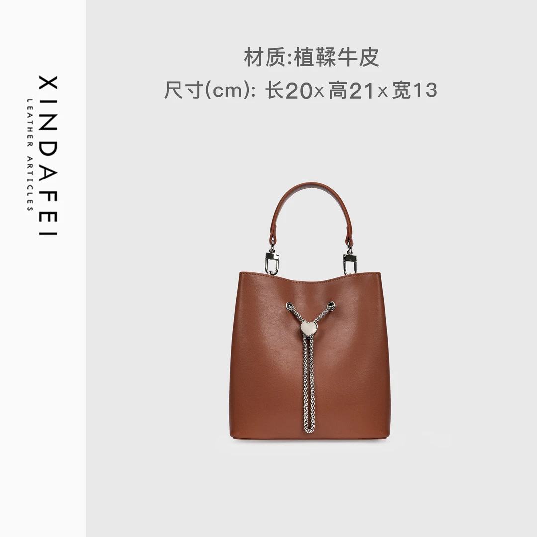 时尚单肩8X618棕色轻奢手提包斜挎女包