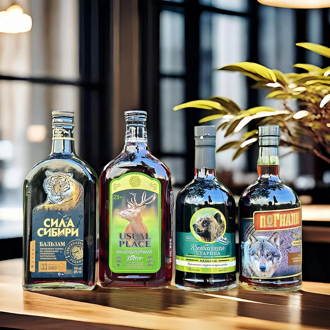 【坤博优选】俄罗斯进口巴一戈尔虎头配制酒巴液喝里草本酒4瓶