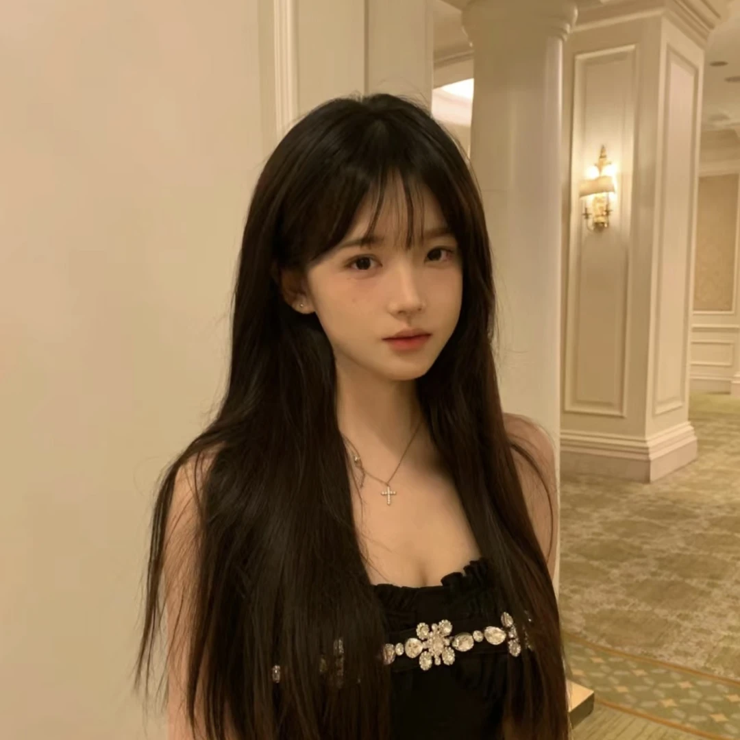 【云鬓司】全真发空气刘海长直发舒适减龄大面积蕾丝真人发丝女整顶