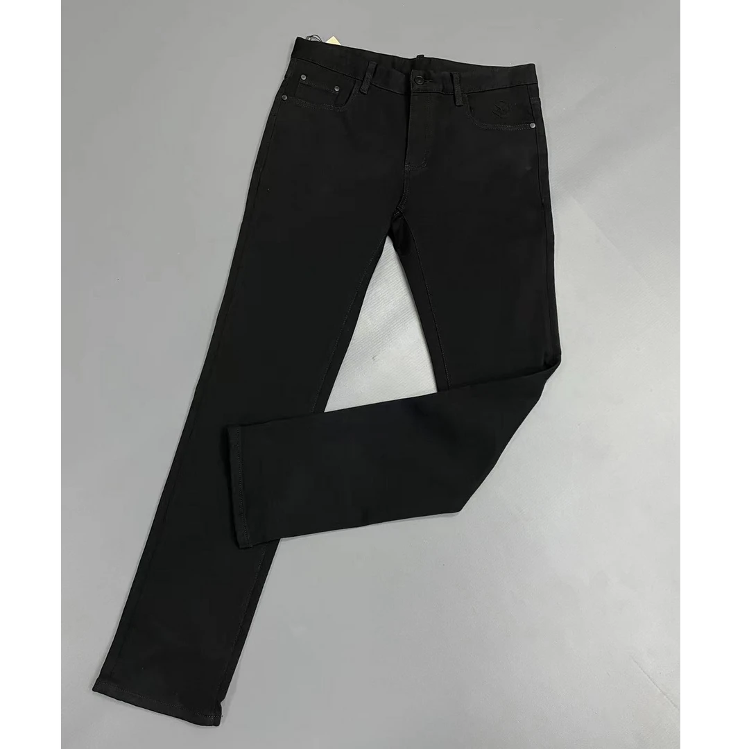 ku523男士秋季新款黑色净版简约百搭牛仔裤