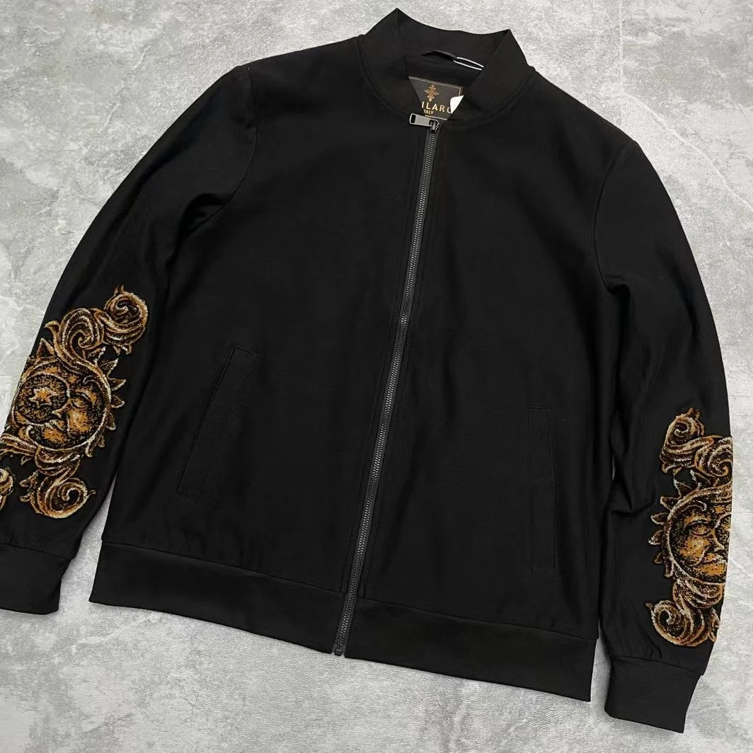 JK537春秋GSH503422潮流男装黑色休闲上衣外套合身棒球领帅气