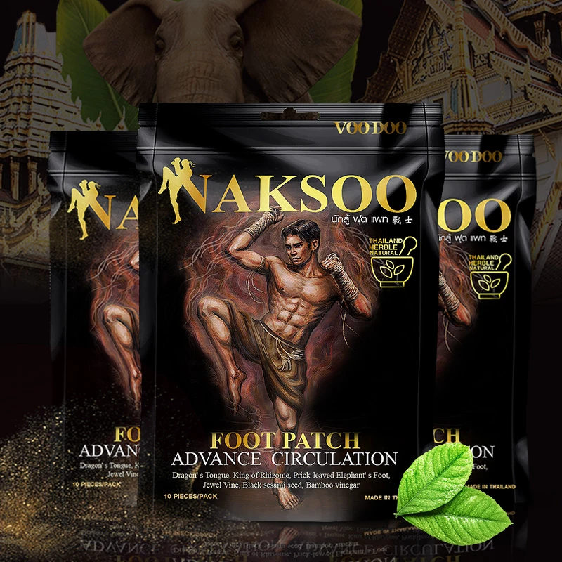 泰国voodoo蛇毒沐朵战士足贴缓解疲劳艾草贴3包装