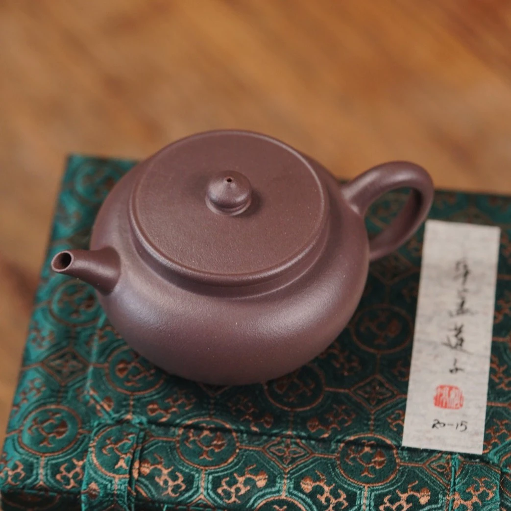 闲舍 李秋婷 平盖莲子壶120CC 纯手工 手制 紫砂壶 茶壶