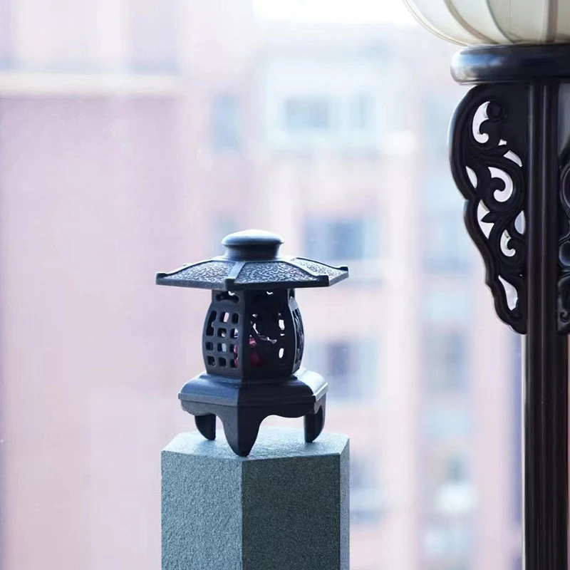 百年雪见禅灯复刻版百年铁禅灯茶空间装饰摆件