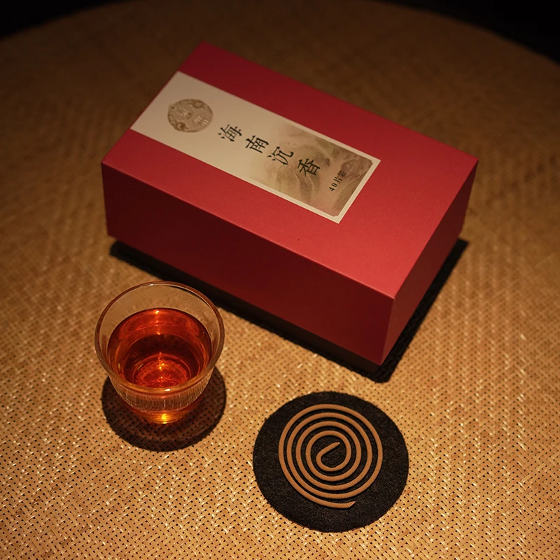 【拍2发3】海南沉香盘香一盒*40盘  每盘约2个半小时家用茶房香味