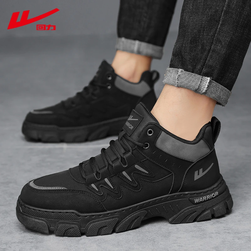 回力男鞋2024夏新款男士运动休闲鞋百搭厚底工装鞋子M101385-1