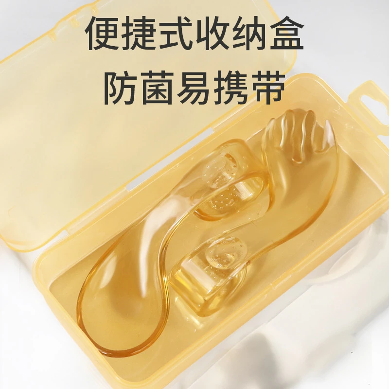 ppsu宝宝学吃饭训练勺子弯曲学食叉勺婴儿辅食勺歪把练习叉锻炼勺