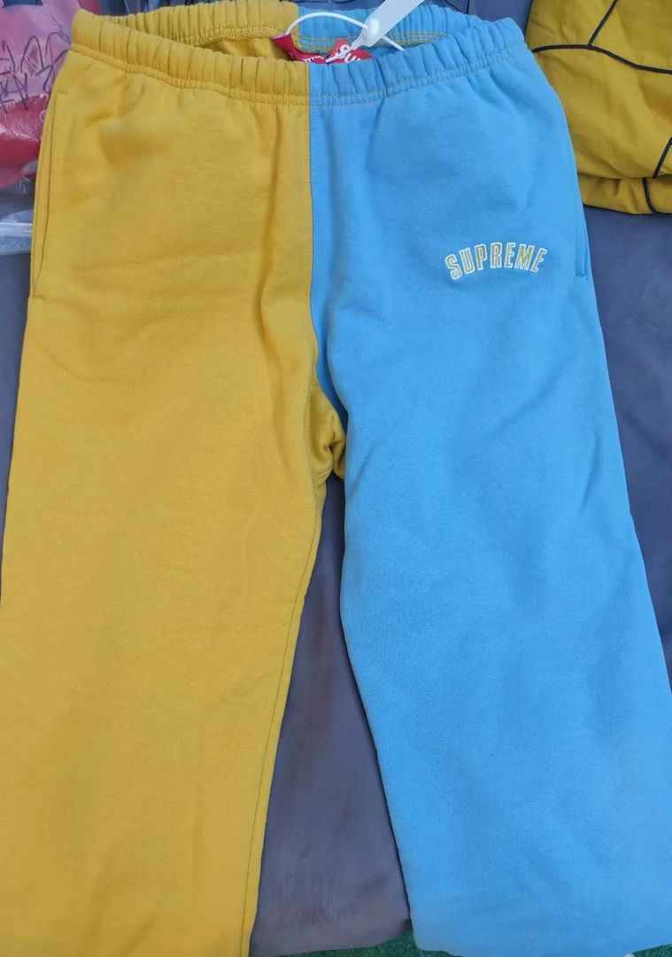 Supreme黄蓝拼接休闲卫裤 彩色,M（11.2 WYW）