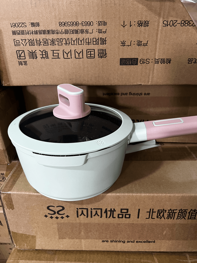 SS优品18口径陶瓷釉奶锅