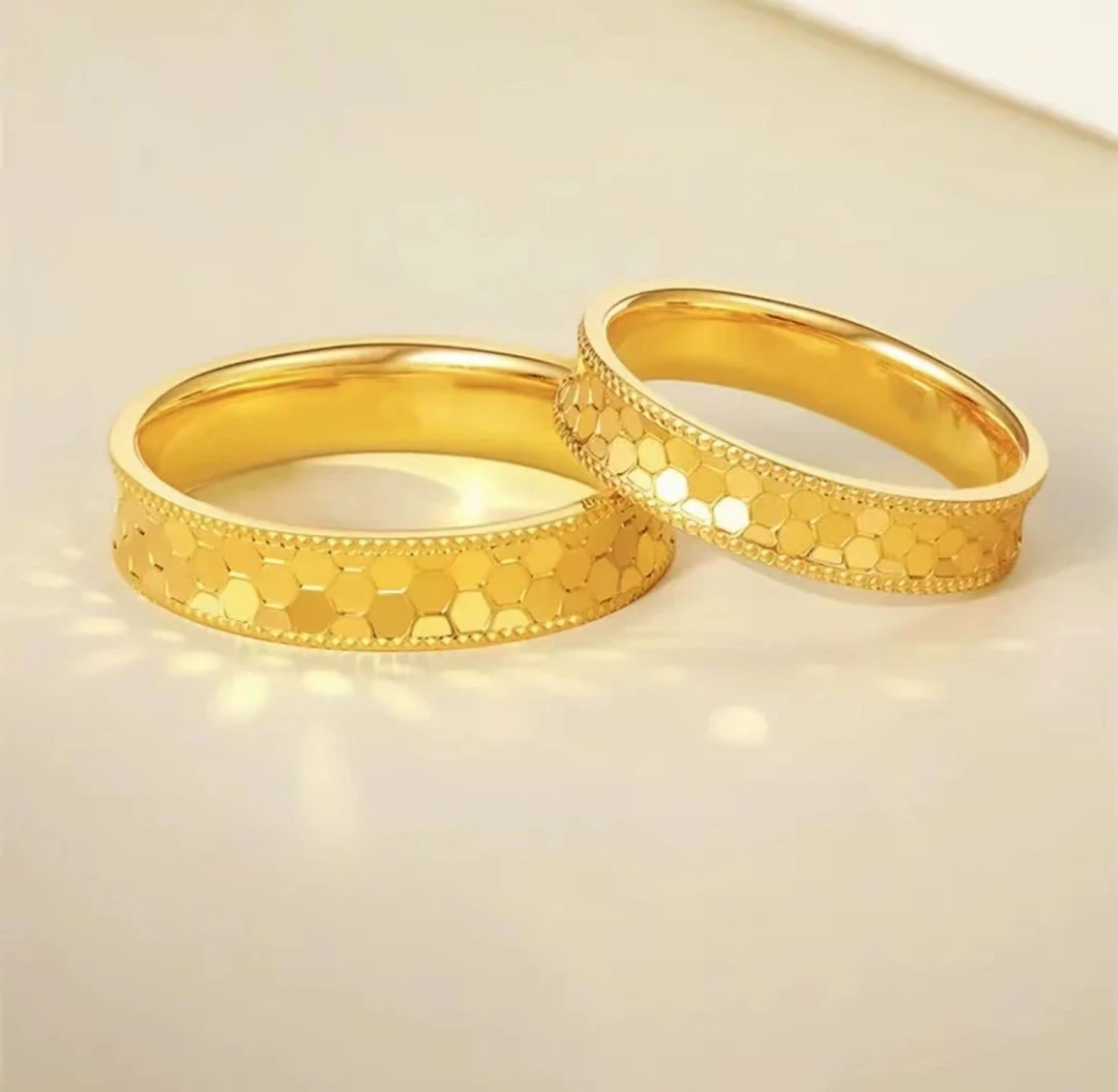 合金戒指 【精工高保色】时尚精美龙鳞闭口戒指简约情侣款男士光面