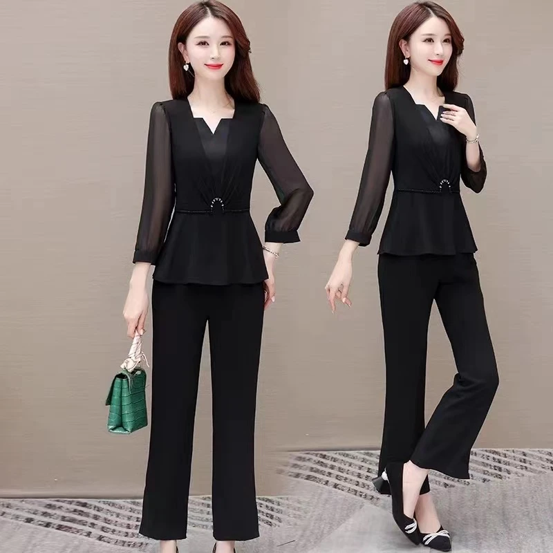 【F098】韩版套装套裤舒适两件套