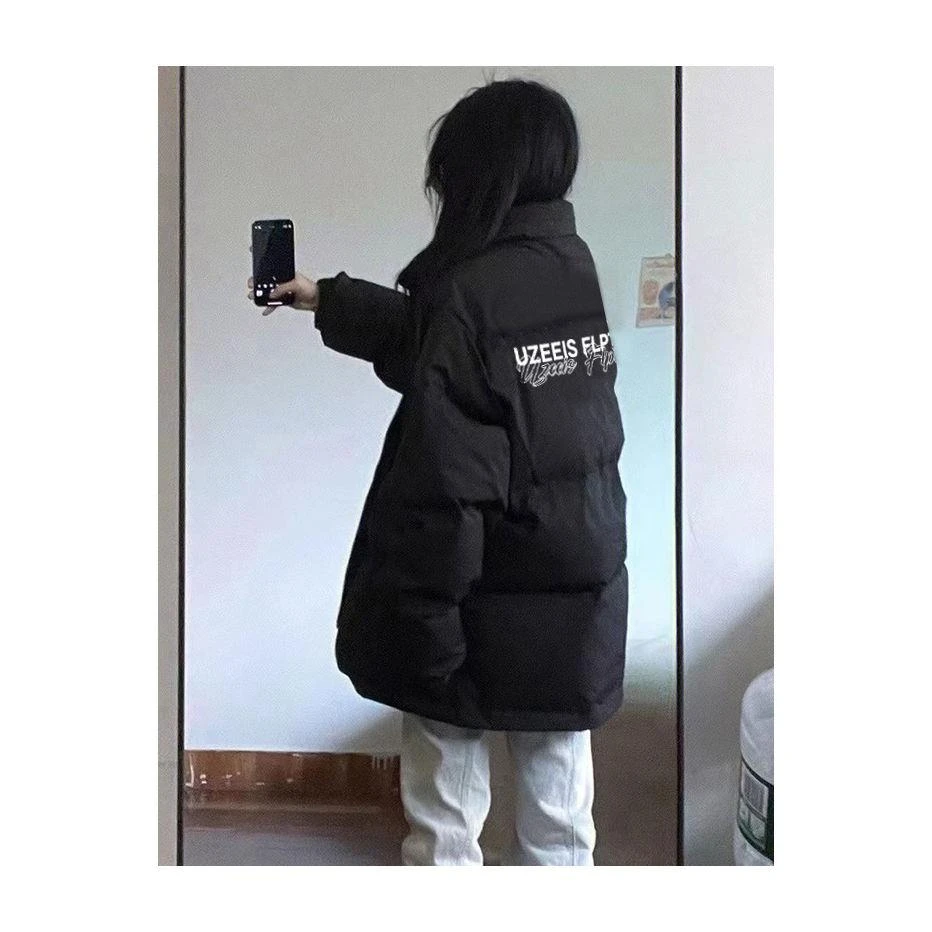 波司登2023年国潮冬季新款宽松加厚羽绒服印花字母小个子高级感外