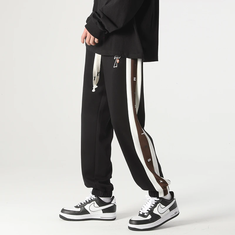2025秋季新款青少年学生加长运动休闲卫裤潮流百搭男生束脚裤长裤