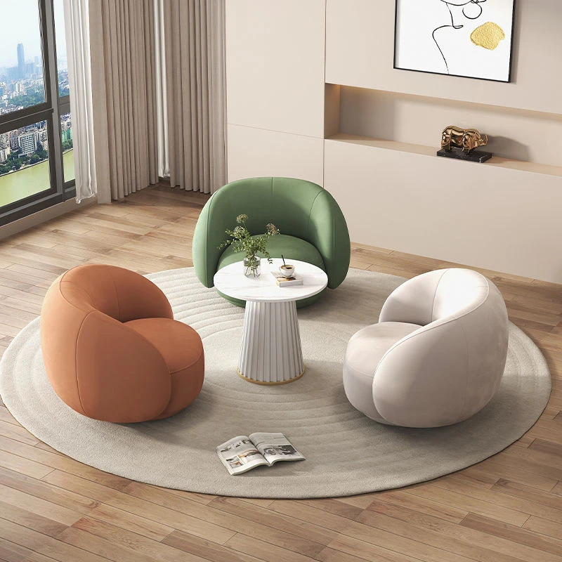 网红ins休闲单人沙发椅美容院服装店洽谈高级会客室咖啡厅接待椅