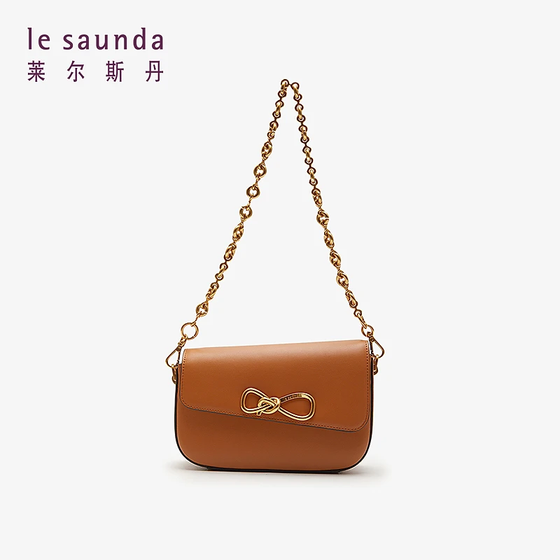 莱尔斯丹2024秋季新款商场同款时尚优雅通勤女士单肩女包5TH7811