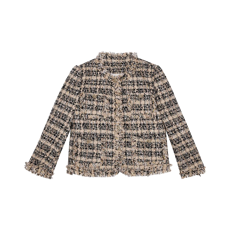 【李不了】秋冬新款时尚百搭小香风外套10110D343SY0020