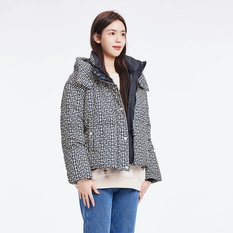 【李不了】线条小众拼色冬季羽绒服1011000D24Y0195